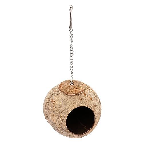 TOYANDONA Natürlicher Kokosnussschale für Sittiche und Kleintiere Sicheres und Warmes für Vogelkäfige und Außenvolieren Hängend von TOYANDONA