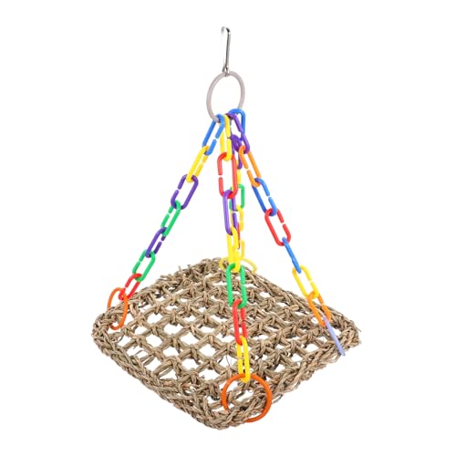 TOYANDONA Nettospielzeug Klettern Papagei Zubehör für Haustiere und Vögel Plüsch Vogelschaukel aus Seegras Vogelbarsch Vogelzubehör Vogelkäfig-Hängespielzeug Abs Colorful TOYANDONA Nettospielzeug Klettern Papagei Zubehör für Haustiere und Vögel Plüsch Vogelschaukel aus Seegras Vogelbarsch Vogelzubehör Vogelkäfig-Hängespielzeug Abs Colorful von TOYANDONA