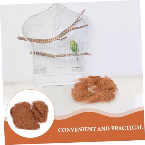 TOYANDONA 250g Kokosnussnest Für Vögel Eiermatte Aus Kokosfasern Legenest Für Sittiche Unzertrennliche Und Tauben Nistmaterial Für Vogelkäfige Verdickte Kokosnussmatte Für Bequemes von TOYANDONA