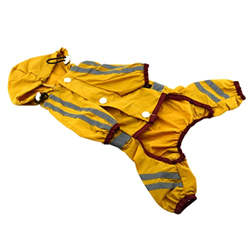 TOYANDONA PVC Hunderegenmantel Xs wasserdichte Atmungsaktive Regenjacke für Kleine und Katzen Glatte Oberfläche Modischer Stil Gelb TOYANDONA PVC Hunderegenmantel Xs wasserdichte Atmungsaktive Regenjacke für Kleine und Katzen Glatte Oberfläche Modischer Stil Gelb von TOYANDONA
