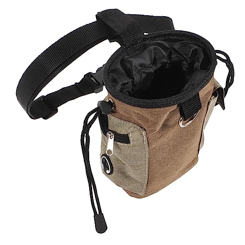TOYANDONA Packtrainingshunde Hundespaziertasche Hundeleckerli Tasche Hundeleckerli Tasche Hundesnack Tasche Hundetaschen Abfall Snack Taschen Hundefutterhalter Hundesnack Tasche Hellbraunes von TOYANDONA