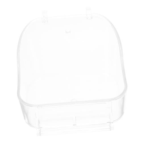 TOYANDONA Papagei Badewanne mit Futternapf Mehrzweck Duschbox für Vogelkäfig Transparente Vogelbadewanne für Sittiche und Papageien Sicher und Installieren für Kleine Vögel TOYANDONA Papagei Badewanne mit Futternapf Mehrzweck Duschbox für Vogelkäfig Transparente Vogelbadewanne für Sittiche und Papageien Sicher und Installieren für Kleine Vögel von TOYANDONA