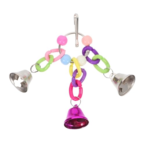 TOYANDONA Papagei Käfig Zubehör Papageien Vogel Käfig Papageien Bellenspiel Hängendes Ringe für Vögel Vogelglocken Vogelzubehör Metall von TOYANDONA
