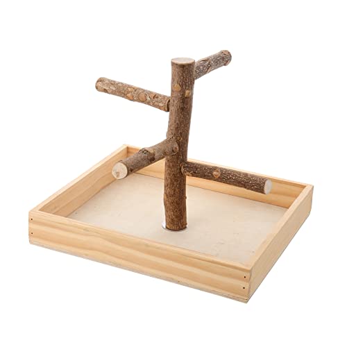 TOYANDONA Holz Papageienständer Für Haustier-trainingsständer Vogel-haustierständer Aktivitätszweige Mit Klettern Stehen Für Papageien Zum Spielen Und Abenteuern von TOYANDONA