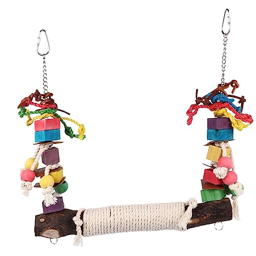 TOYANDONA Papagei Vogel Schaukel Swing mit Baumwollseil Hängeschaukel für Haustier und Trainieren Käfigen für Wellensittiche Papageien TOYANDONA Papagei Vogel Schaukel Swing mit Baumwollseil Hängeschaukel für Haustier und Trainieren Käfigen für Wellensittiche Papageien von TOYANDONA