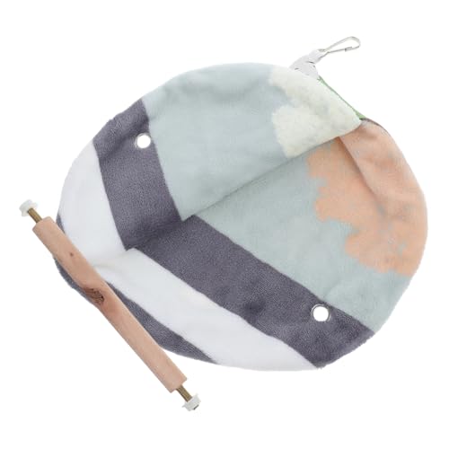 TOYANDONA Papagei warmes Nest Papagei warmes Papagei Schlafbett warmes Papageiennest Vogelschlafhütte Nestbett für Papageien Vogel Winterbedarf Nester für Vögel Baumwolle Green von TOYANDONA