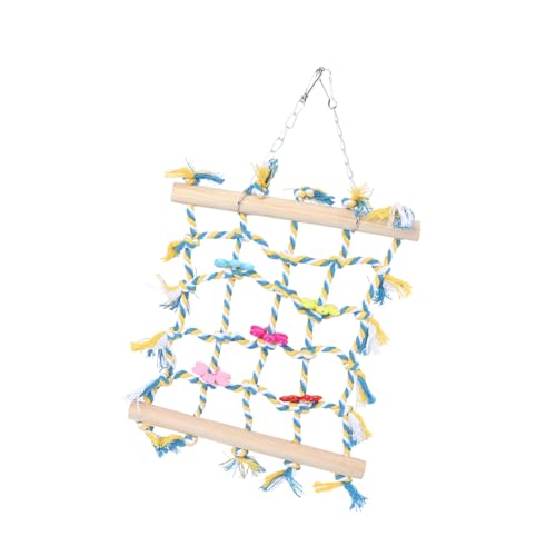TOYANDONA Papageien Kletterspielzeug aus Holz Buntes Netz für Klettern und Krallenpflege Langlebig und Leicht für Kleine Vögel TOYANDONA Papageien Kletterspielzeug aus Holz Buntes Netz für Klettern und Krallenpflege Langlebig und Leicht für Kleine Vögel von TOYANDONA