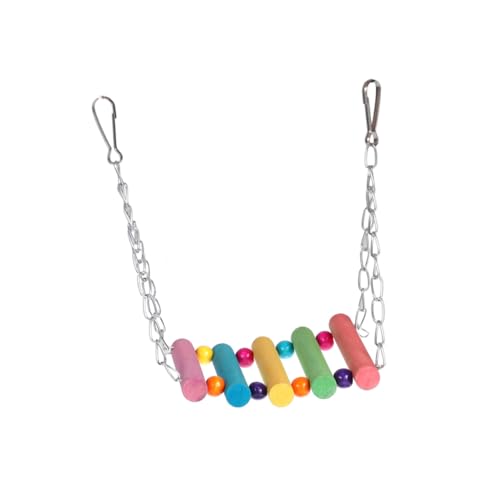 TOYANDONA Holzspielzeug-Set Für Haustiere Parrots Und Nager Mit Schaukeln Ringen Und Glocken Für Spiel Und Klettern Installieren Und Stundenlanger Spaß von TOYANDONA