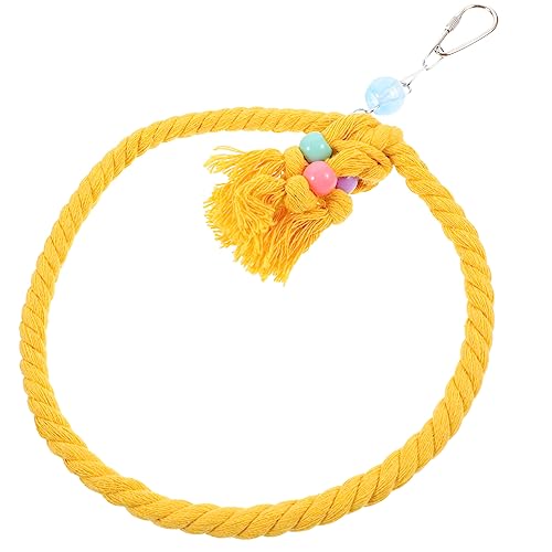 TOYANDONA Papageien-kletterseil Papagei Barsch Papageienschaukel Papageienzubehör Vogelseilschaukeln Stand Schwungzubehör Papageienständer Barsch Vogel Stehendes Seil Hängend Gelb Hanfseil TOYANDONA Papageien-kletterseil Papagei Barsch Papageienschaukel Papageienzubehör Vogelseilschaukeln Stand Schwungzubehör Papageienständer Barsch Vogel Stehendes Seil Hängend Gelb Hanfseil von TOYANDONA