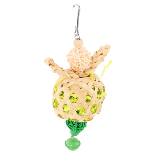 TOYANDONA Sittichspielzeug für Nymphensittiche Natürliches Hängendes Kauspielzeug aus Rattan mit Glocke Vogelspielzeug zur Beschäftigung und Körperbewegung TOYANDONA Sittichspielzeug für Nymphensittiche Natürliches Hängendes Kauspielzeug aus Rattan mit Glocke Vogelspielzeug zur Beschäftigung und Körperbewegung von TOYANDONA