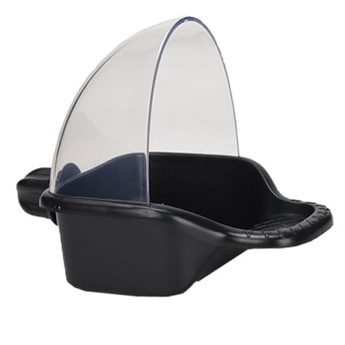 TOYANDONA Papageienfutterbox Badewanne Vogelkäfig Papageienfutter Organizer Papageienfutterspender Praktischer Vogelfutterspender Stabiler Futternapf Käfigfutternapf von TOYANDONA