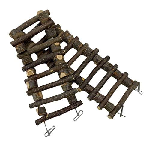TOYANDONA Papageienleiter aus Holz Sicheres Kauspielzeug und Klettertreppe für Kleine Vögel Chinchillas Hamster und Kleintiere mit Haken für Vogelkäfig und Haustier Spielplatz TOYANDONA Papageienleiter aus Holz Sicheres Kauspielzeug und Klettertreppe für Kleine Vögel Chinchillas Hamster und Kleintiere mit Haken für Vogelkäfig und Haustier Spielplatz von TOYANDONA