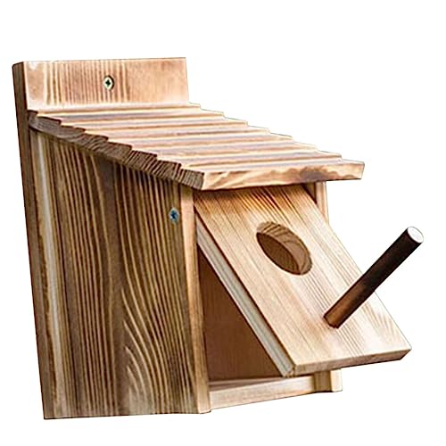 TOYANDONA Papageiennest aus Holz Rustikales Vogelhaus für Kanarienvögel und Kleine Atmungsaktiv und Bequem für Garten und Terrasse von TOYANDONA