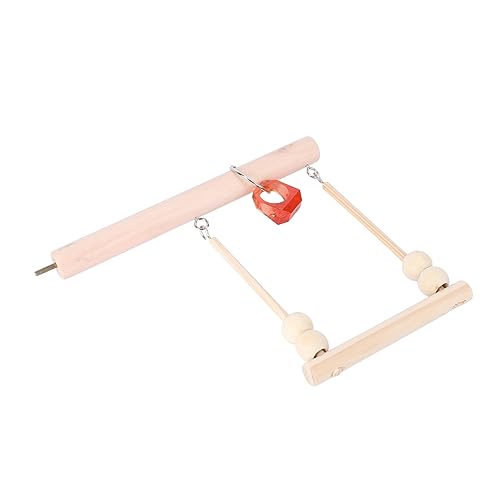 TOYANDONA Parrot Training Stand aus Natürlichem Holz Kauspielzeug und Sitzstange für Papageien und Vögel mit Kletter und Ruheplattform zur Beschäftigung und Krallenpflege für Käfig und von TOYANDONA