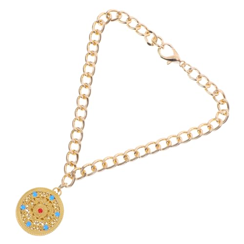 TOYANDONA Pet Metall Lock -anhänger Glücksbringer Haustierkette Halskette Mit Haustieranhänger Hundehalskettenanhänger Haustier Halskette Katze Halskette des Neuen Jahres Golden von TOYANDONA