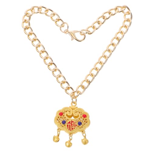 TOYANDONA Pet Metall Lock -anhänger Katzenkragen Haustierschmuck Halskette Schloss Halskette Männer Haustier-halskettenanhänger Schlosskettenkette Katzenschmuck Pendellanz Golden von TOYANDONA