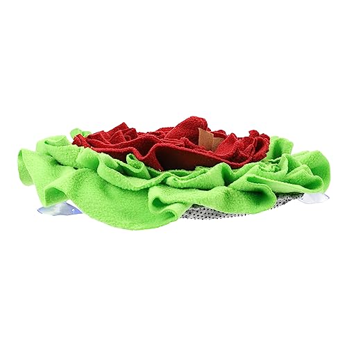 TOYANDONA Pet Sniffing Pad Klein Größe Für Hundematten Nicht Schnüffeln Fütterung Schnuppern Hundetraining Haustierausbildungsmatte Nahrungssuche Pfote Hündchen Welpe Langsam Rot Filzstoff von TOYANDONA