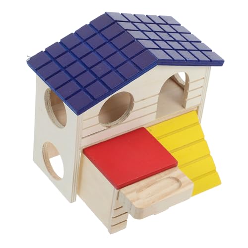 TOYANDONA Pet Villa Hamsterkäfige Und Lebensräume Ästhetische Hamsterkäfig-Dekoration Hamster Hängematte Haustier Hamsterdekorationen Für Den Käfig Tierhaus Hölzern von TOYANDONA