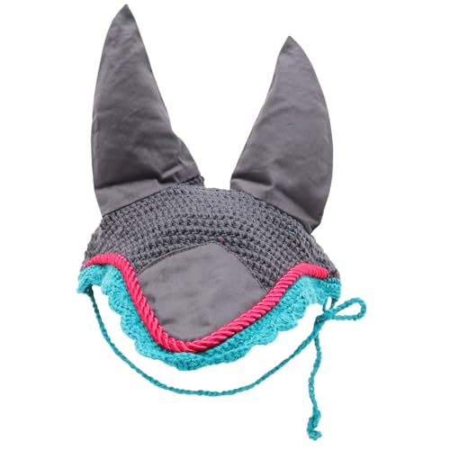 TOYANDONA Pferdeohrenmaske aus Atmungsaktive Fliegenmaske für Pferde mit Ohrenschutz für Outdoor Aktivitäten Ponygröße Tiefgrau mit Spitze TOYANDONA Pferdeohrenmaske aus Atmungsaktive Fliegenmaske für Pferde mit Ohrenschutz für Outdoor Aktivitäten Ponygröße Tiefgrau mit Spitze von TOYANDONA
