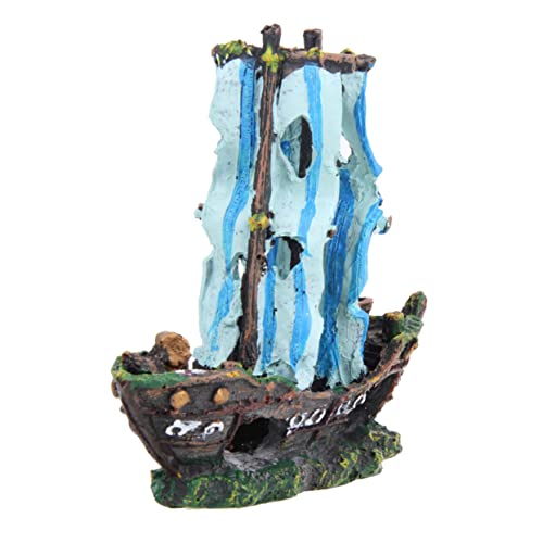 TOYANDONA Piratenschiff-Ornamente thematisiert groß Aquarienschmuck Dekorationen Aquarium-Segelboot bastelsachen Schiff mit Fischtank Aquarium Landschaftsbau Ornamente Blue TOYANDONA Piratenschiff-Ornamente thematisiert groß Aquarienschmuck Dekorationen Aquarium-Segelboot bastelsachen Schiff mit Fischtank Aquarium Landschaftsbau Ornamente Blue von TOYANDONA