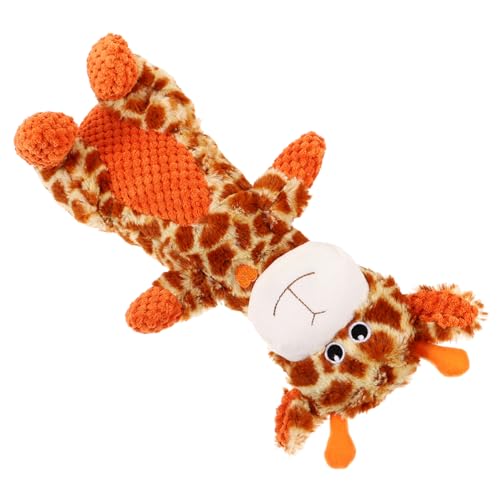TOYANDONA Plüsch Giraffe Interaktives Kauspielzeug für Mittelgroße und Kleine Quietschendes Fördert Fitness von TOYANDONA
