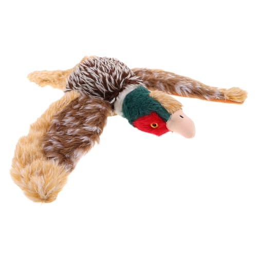 TOYANDONA Plüsch Hundespielzeug Wildvogel mit Quietsche Interaktives Kauspielzeug für Kleine und Mittelgroße Hunde Robustes und Kauresistentes Kuscheltier zur Beschäftigung und Training von von TOYANDONA