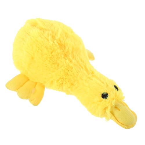 TOYANDONA Plüsch Quietschspielzeug für Kleine Lustige Bewegliche Kauspielzeuge Entenform für Interaktives und Kauen für Welpen von TOYANDONA