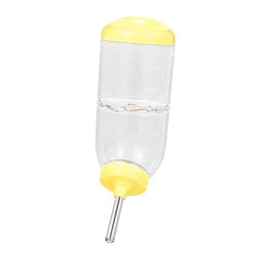 TOYANDONA Praktische Hamsterflasche aus Plastik Tragenresistente Chinchilla Wasserflasche für Kleine Haustiere Gelb Hygienisches Trinkerlebnis für Hamster Meerschweinchen von TOYANDONA