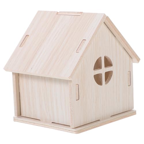 TOYANDONA Rattenvorräte schlafendes Nest drinnen Hamsterbett-Versteck Hamsterhaus Tunnel Mini nager Holzhaus für Haustiere Hamsterkäfig Hamsterverstecke aus Holz hölzern TOYANDONA Rattenvorräte schlafendes Nest drinnen Hamsterbett-Versteck Hamsterhaus Tunnel Mini nager Holzhaus für Haustiere Hamsterkäfig Hamsterverstecke aus Holz hölzern von TOYANDONA
