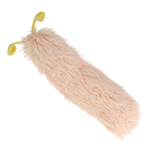 TOYANDONA Raupenspielzeug Katzenminze Kätzchenspielzeug Für Wohnungskatzen Cat Caterpillar Katzenspielzeug Katzenminze Kätzchen Raupe Stofftier Beige Plüsch von TOYANDONA