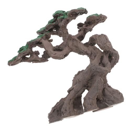 TOYANDONA Realistischer Aquarium Baum aus Harz Künstlicher Bonsai für Fischbecken Sicherer Dekorationsstamm Einfach Installierbar Lebensechte Unterwasserlandschaft für Süßwasser und von TOYANDONA