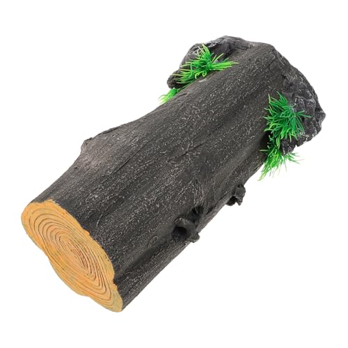 TOYANDONA Realistischer Resin Baumstamm Aquarium Dekoration Hohl Baumwurzel Wurzelholz Ornament Terrarium Versteck für Fische Reptilien Garnelen von TOYANDONA