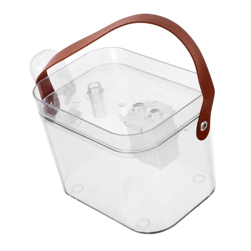 TOYANDONA Reise-hamsterkäfig Mit Wasserflasche, Tragbarer Kleintierträger, Transparenter Kunststoff-haustierkäfig, Hamsterkäfig, Kleiner Meerschweinchenträger von TOYANDONA