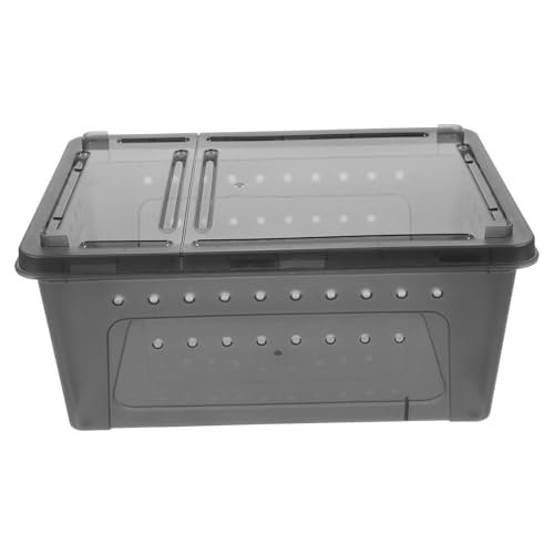 TOYANDONA Reptilienbox aus Kunststoff Atmungsaktiv Futtertrog für Kleine Reptilien und Spinnen Praktischer Habitat Inkubator Transparente Zuchtbox für Gecko Vogelspinnen und Schlangen TOYANDONA Reptilienbox aus Kunststoff Atmungsaktiv Futtertrog für Kleine Reptilien und Spinnen Praktischer Habitat Inkubator Transparente Zuchtbox für Gecko Vogelspinnen und Schlangen von TOYANDONA