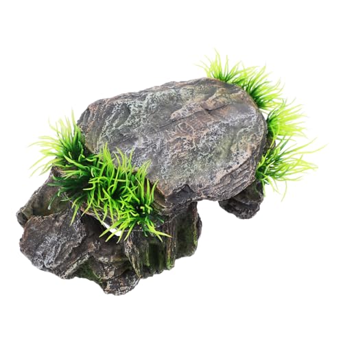 TOYANDONA Reptilien Basking Plattform für Schildkröten und Bartagamen Versteck Höhle für Terrarium und Aquarium Design Multifunktionale Nutzung und Stilvolle Dekoration von TOYANDONA
