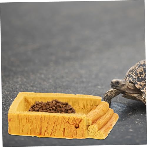 TOYANDONA Reptilien Futter und Wassernapf aus Langlebigem Resin mit Natürlicher Holzmaserung Praktischer Terrarium Futterhalter für Eidechsen Geckos und Wasserschildkröten Einfach zu TOYANDONA Reptilien Futter und Wassernapf aus Langlebigem Resin mit Natürlicher Holzmaserung Praktischer Terrarium Futterhalter für Eidechsen Geckos und Wasserschildkröten Einfach zu von TOYANDONA