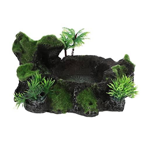 TOYANDONA Reptilien Futter und Wasserschale aus Harz Simulierte Steinoptik Dekorative Futterschale für Schildkröten Geckos und Andere Reptilien für Aquarium und Terrarium Futter und TOYANDONA Reptilien Futter und Wasserschale aus Harz Simulierte Steinoptik Dekorative Futterschale für Schildkröten Geckos und Andere Reptilien für Aquarium und Terrarium Futter und von TOYANDONA
