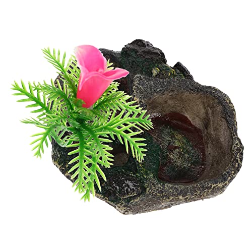 TOYANDONA Reptilien Futterschale aus Resin mit Felsmuster Wassernapf für Terrarien Schildkröten und Kleine Reptilien Praktischer Futter und Wasserhalter Einfach zu Reinigen und TOYANDONA Reptilien Futterschale aus Resin mit Felsmuster Wassernapf für Terrarien Schildkröten und Kleine Reptilien Praktischer Futter und Wasserhalter Einfach zu Reinigen und von TOYANDONA