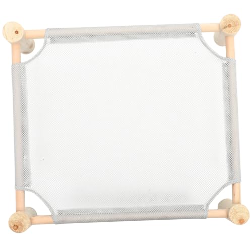 TOYANDONA Reptilien Hängematte Holzgestell Abnehmbar Langlebig für Kleine Eidechsen Wie Bartagame Gecko Igel Terrarienbett Sommerliche Federwiege Haustier Schaukel von TOYANDONA