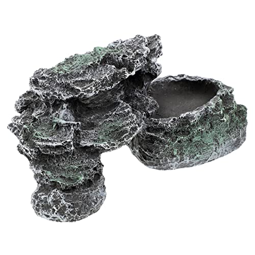 TOYANDONA Reptilien Harz Sonnenplattform für Schildkröten Kleine Aquarium Terrarien Basking Plattform Langlebige Wasserfeste Dekoration mit Versteckfunktion für Aquarium und Terrarium von TOYANDONA