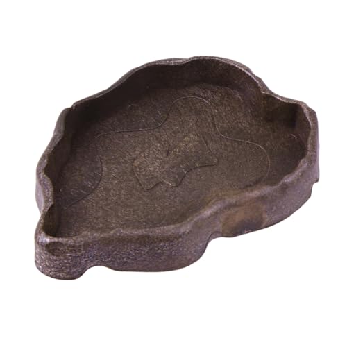 TOYANDONA Reptilien Napf aus Langlebigem Harz Wasserschale und Futterschale für Kleine Eidechsen Schildkröten und Terrarientiere Kompakte S Dunkelbraun Praktisches Futter Wasserbecken TOYANDONA Reptilien Napf aus Langlebigem Harz Wasserschale und Futterschale für Kleine Eidechsen Schildkröten und Terrarientiere Kompakte S Dunkelbraun Praktisches Futter Wasserbecken von TOYANDONA