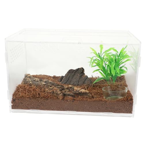 TOYANDONA Reptilien Terrarium aus Transparente Zuchtbox für Schlangen Vogelspinnen Eidechsen Frösche Langlebiges Stabiles Gehege Teiligem Zubehörset TOYANDONA Reptilien Terrarium aus Transparente Zuchtbox für Schlangen Vogelspinnen Eidechsen Frösche Langlebiges Stabiles Gehege Teiligem Zubehörset von TOYANDONA