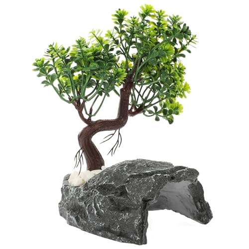 TOYANDONA Reptilien Versteck Höhle für Schildkröten und Eidechsen Dekorative Terrarium Landschaft mit Realistischen Details und Natürlicher für Reptilienhabitat von TOYANDONA