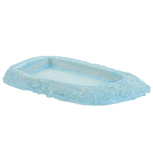 TOYANDONA Reptilien Wassernapf aus Resin Widerstandsfähige Futterschale für Schildkröten und Echsen Multifunktional als Wasser und Futterbehälter Lebendige Farbe Fördert Fressverhalten von TOYANDONA