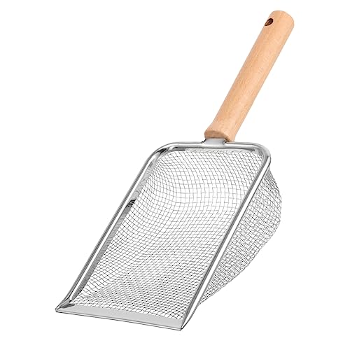 TOYANDONA Reptilienstreuschaufel mit Holzgriff Ergonomisches Design für Einfache von Reptilienkot für Hamster und Andere Kleintiere Netzstruktur von TOYANDONA