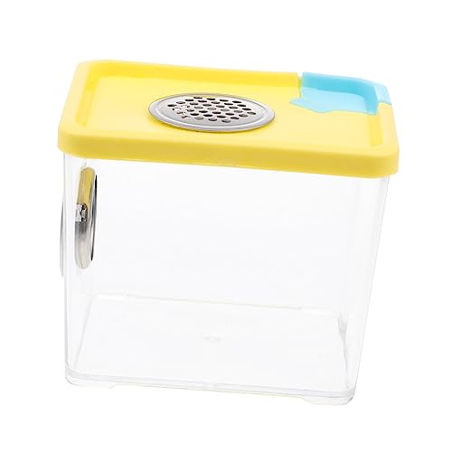 TOYANDONA Reptilzuchtkasten Transparent Praktische Fütterungsbox für Spinnen Eidechsen Schildkröten und Frösche mit Lüftungsloch für Optimale Belüftung und Beobachtung Tiere von TOYANDONA