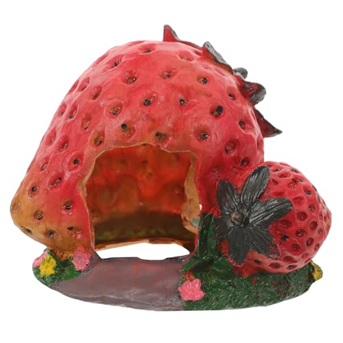 TOYANDONA Resin Aquarium Deko Erdbeer Versteck Reptilien Höhle Langlebiges Terrarium Versteck Schildkröten Unterschlupf Natürlicher Lebensraum für Kleine Echsen und Wasserschildkröten TOYANDONA Resin Aquarium Deko Erdbeer Versteck Reptilien Höhle Langlebiges Terrarium Versteck Schildkröten Unterschlupf Natürlicher Lebensraum für Kleine Echsen und Wasserschildkröten von TOYANDONA