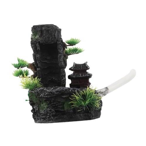 TOYANDONA Resin Aquarium Mountain Dekoration mit Sandwasserfall Kleine Künstliche Felsenlandschaft für Fischbecken Naturnahe Aquarienornamente zur Verbesserung von Lebensraum TOYANDONA Resin Aquarium Mountain Dekoration mit Sandwasserfall Kleine Künstliche Felsenlandschaft für Fischbecken Naturnahe Aquarienornamente zur Verbesserung von Lebensraum von TOYANDONA