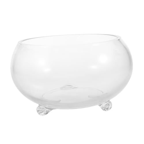 TOYANDONA Runde DIY Terrarium Fischschale für Betta Fische und Hydroponik Pflanzen Handgefertigte Vase für Kreative Wohnraumgestaltung und Einfache Pflege von TOYANDONA
