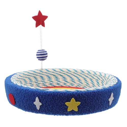 TOYANDONA Rundes Katzenkratzbett mit Sternmuster Kleiner Katzennest Pad Kratzfester Runder Katzenkratzschutz für Indoor Katzen Kompakt und Möbelschonend für Kleine Katzen TOYANDONA Rundes Katzenkratzbett mit Sternmuster Kleiner Katzennest Pad Kratzfester Runder Katzenkratzschutz für Indoor Katzen Kompakt und Möbelschonend für Kleine Katzen von TOYANDONA